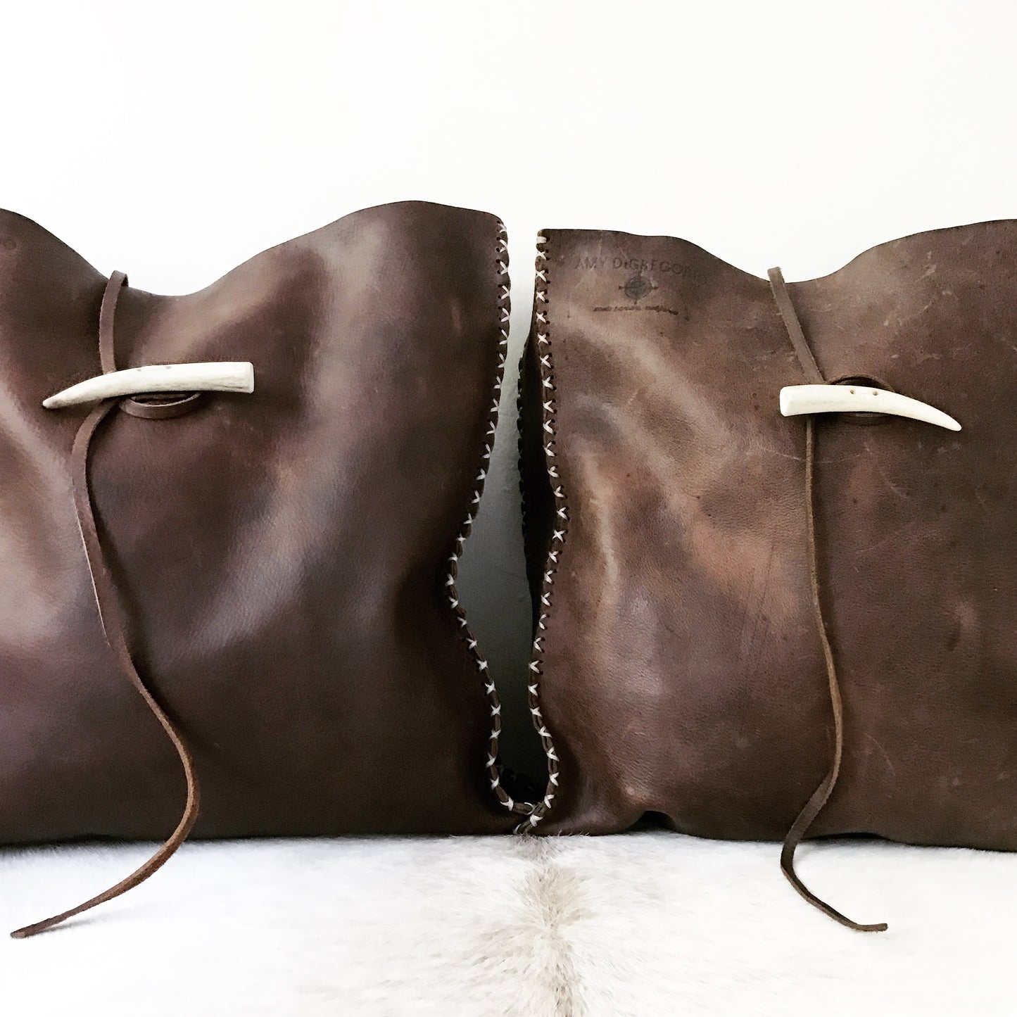 Antler + Saddle Leather Crossbody