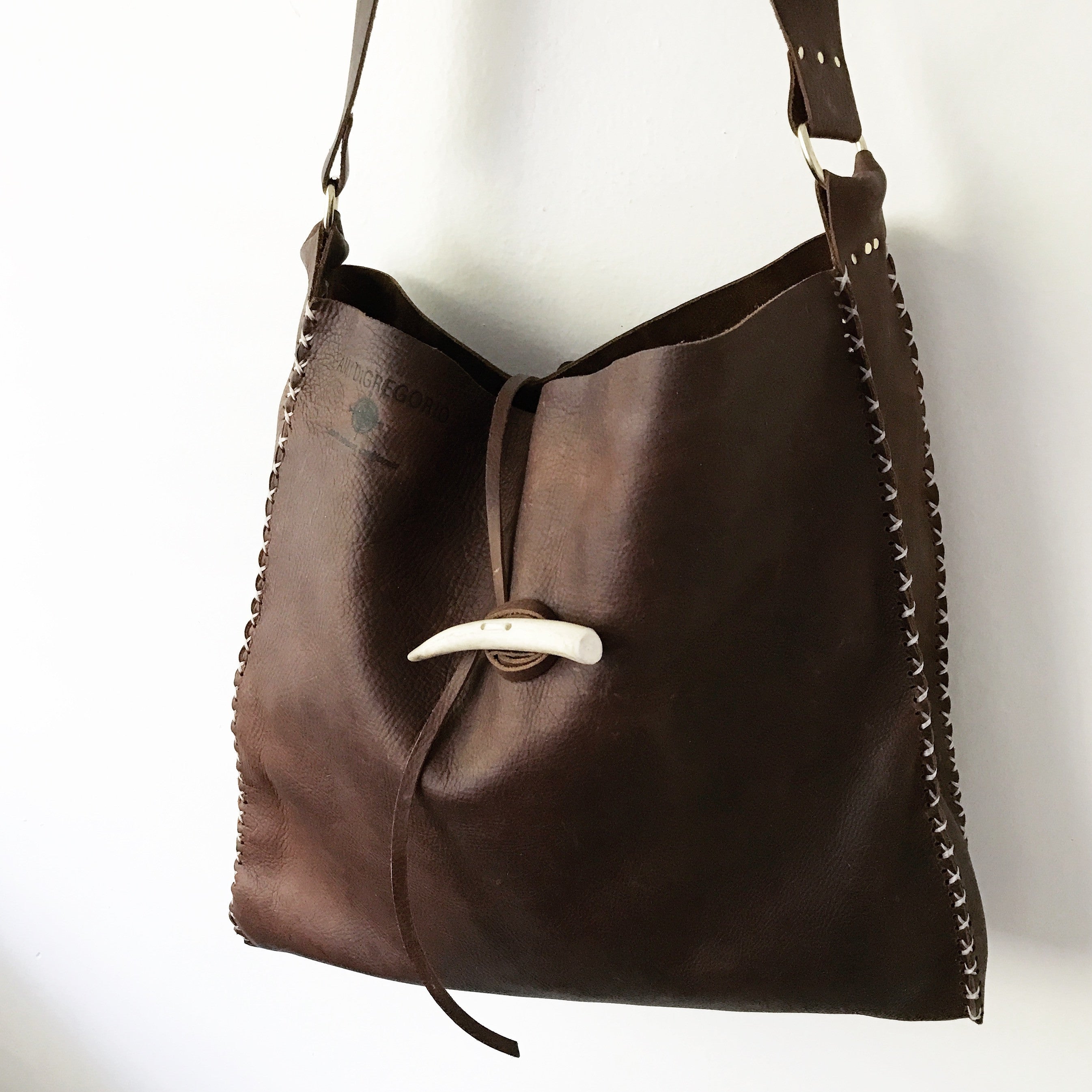 Antler + Saddle Leather Crossbody – Amy DiGregorio