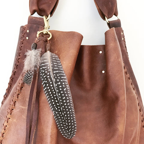 Knotted + Distressed Saddle Leather Sack – Amy DiGregorio
