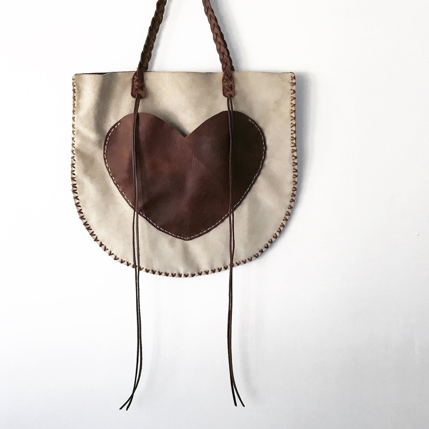 Suede Heart Bag