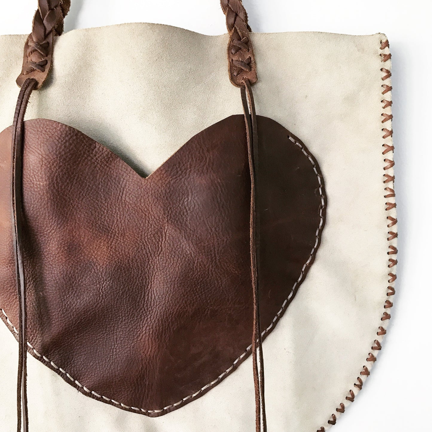 Suede Heart Bag