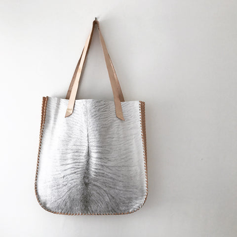 Cowhide + Veg Tan Leather Bag