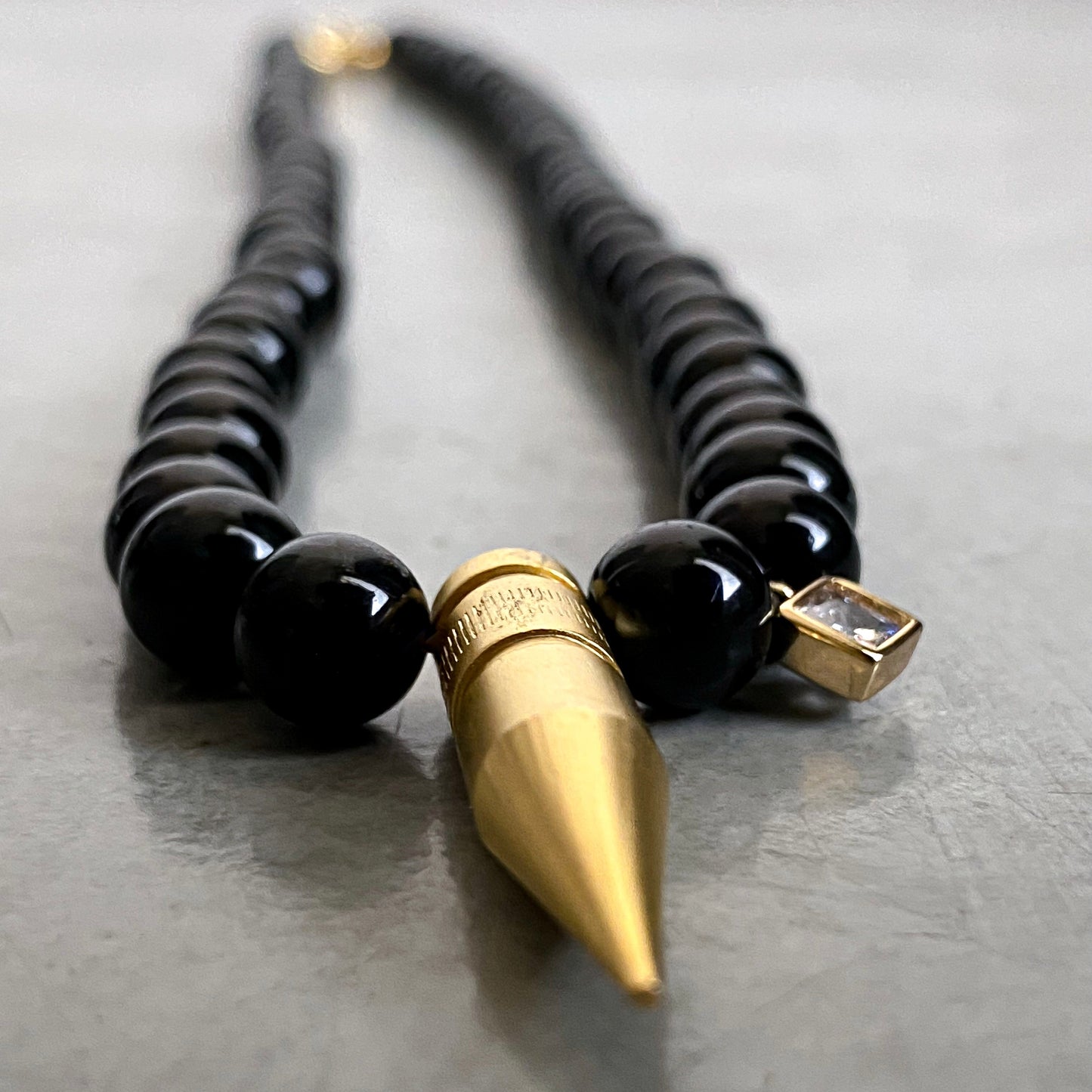 Bullet & Onyx Necklace