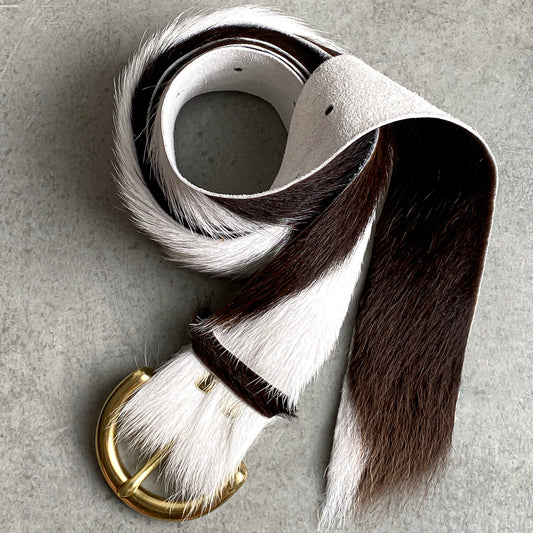 Hair on Hide Leather Belt