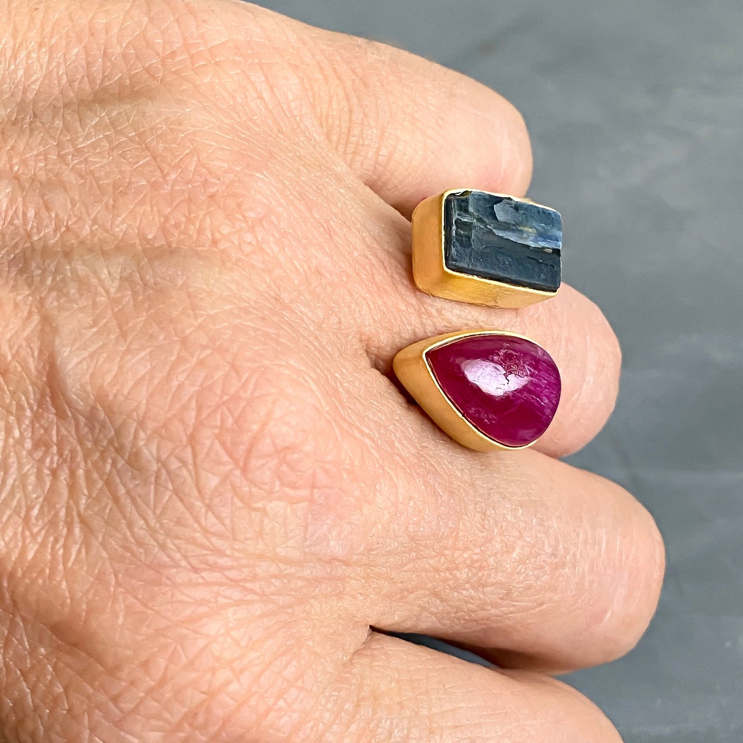 Ruby & Blue Kyanite Ring