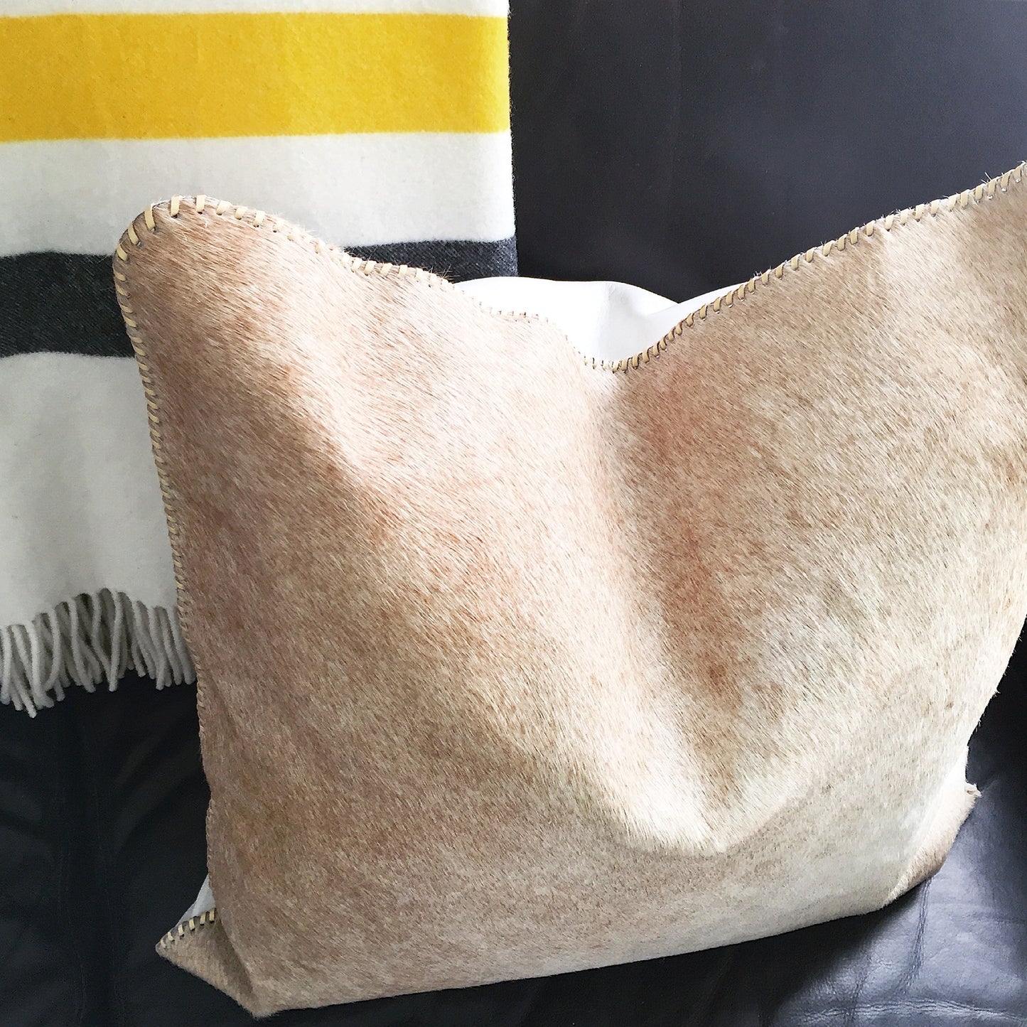 Cowhide + Lambskin Pillow