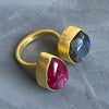 Ruby & Labradorite Ring
