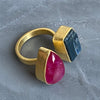Ruby & Blue Kyanite Ring