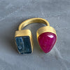 Ruby & Blue Kyanite Ring