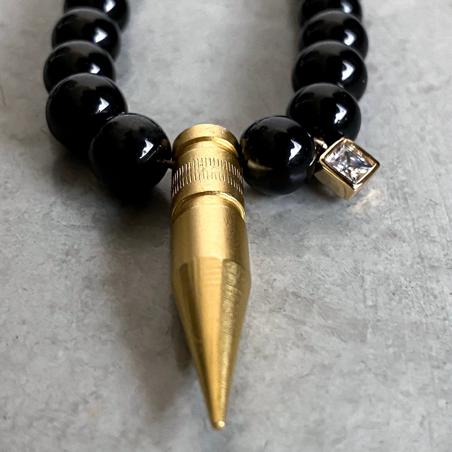 Bullet & Onyx Necklace