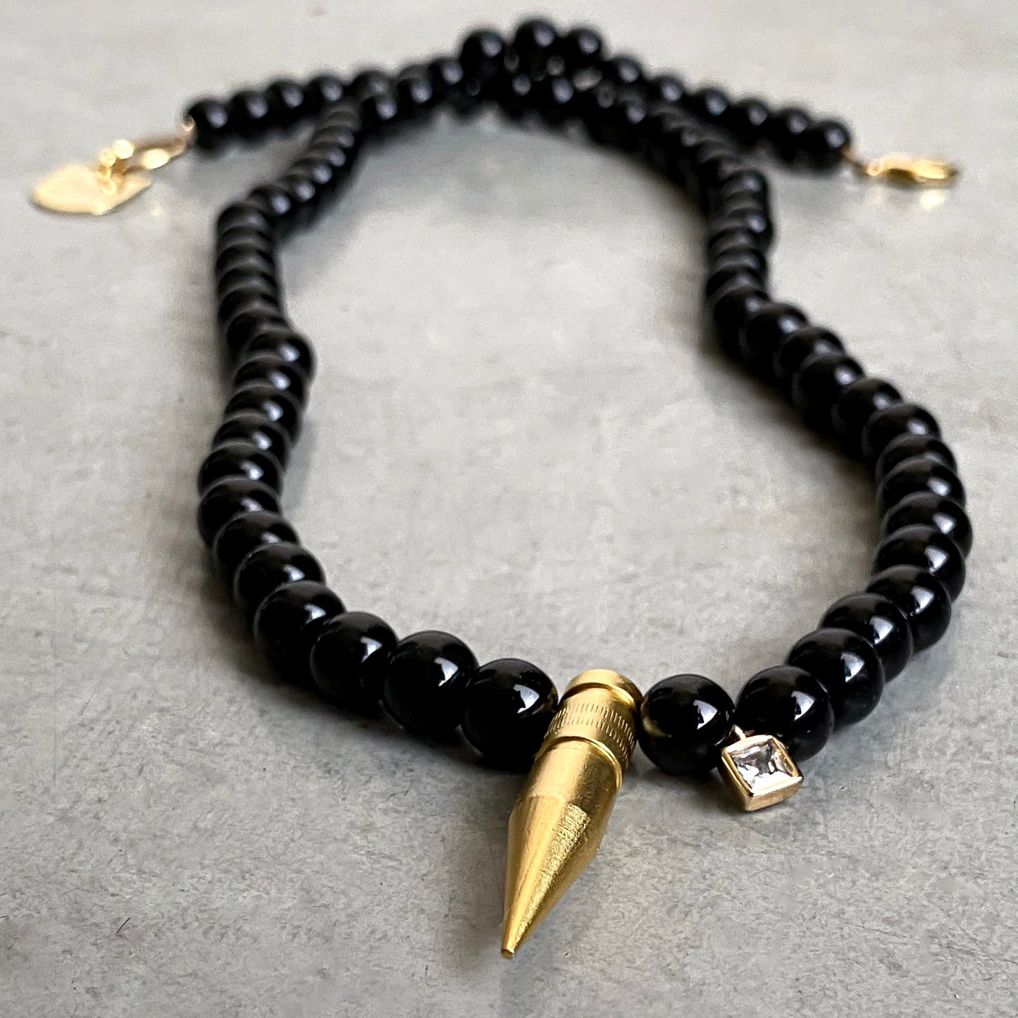 Bullet & Onyx Necklace