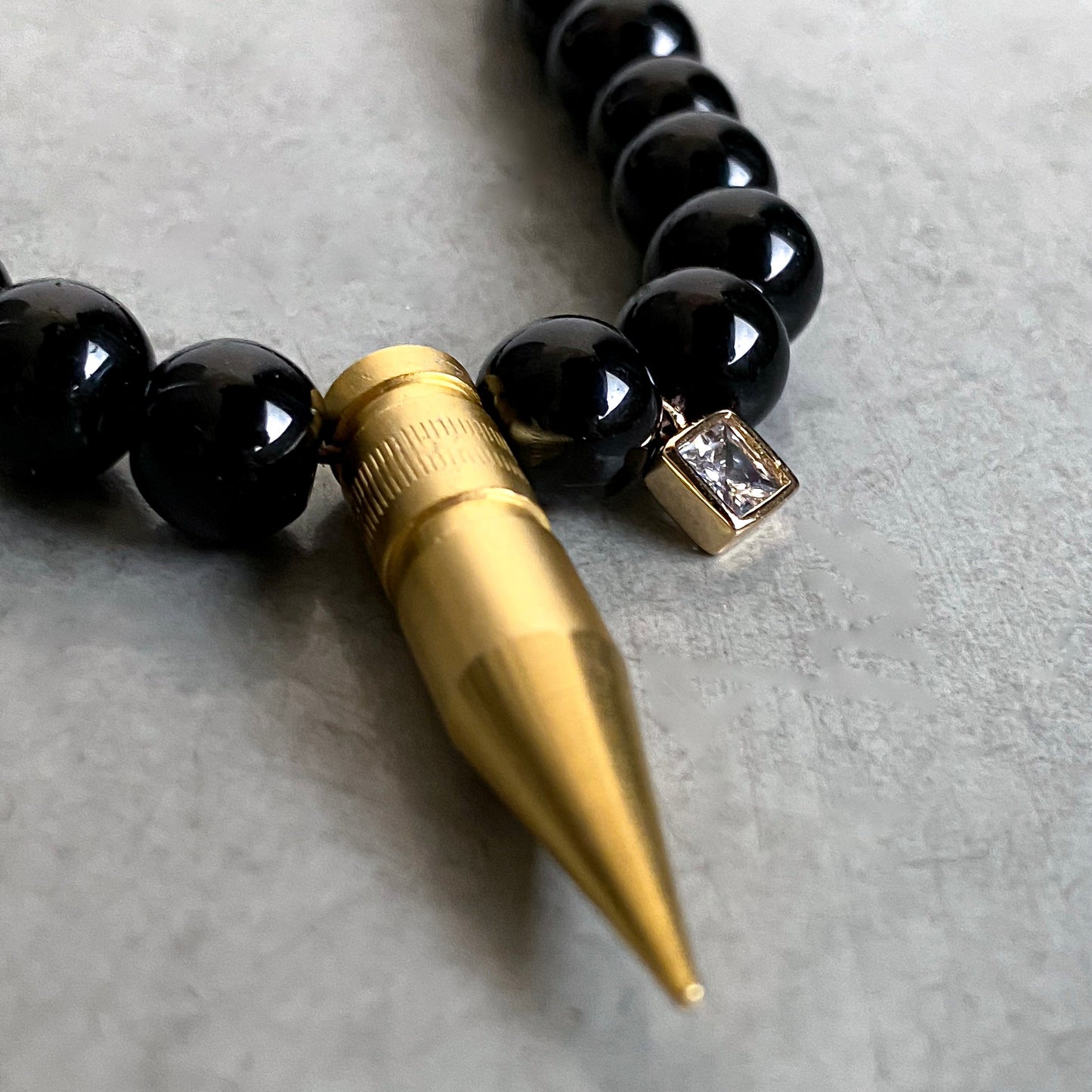 Bullet & Onyx Necklace